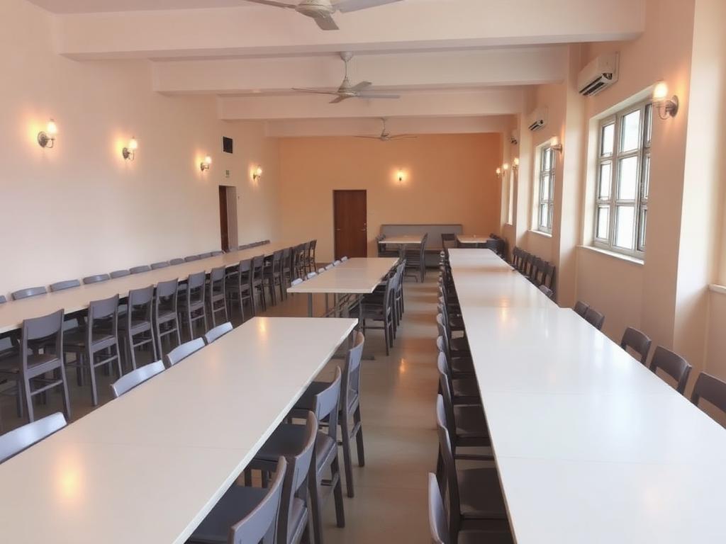Dining hall serving home-style meals